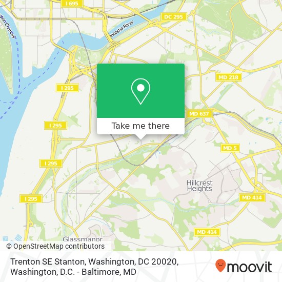 Trenton SE Stanton, Washington, DC 20020 map