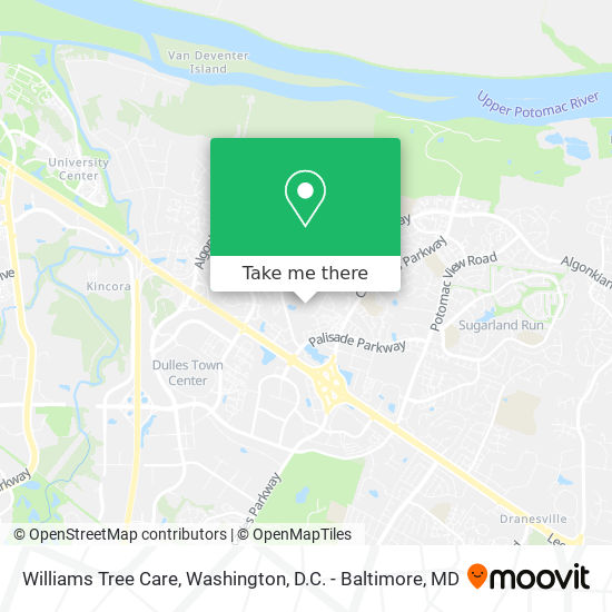 Williams Tree Care map