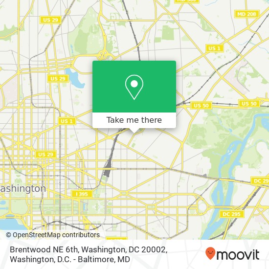 Brentwood NE 6th, Washington, DC 20002 map