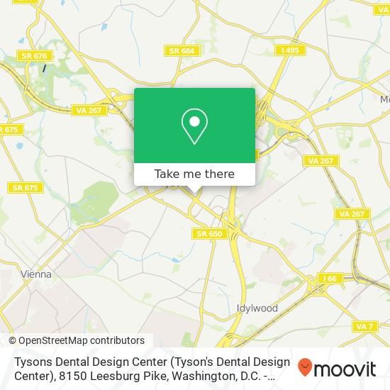 Tysons Dental Design Center (Tyson's Dental Design Center), 8150 Leesburg Pike map