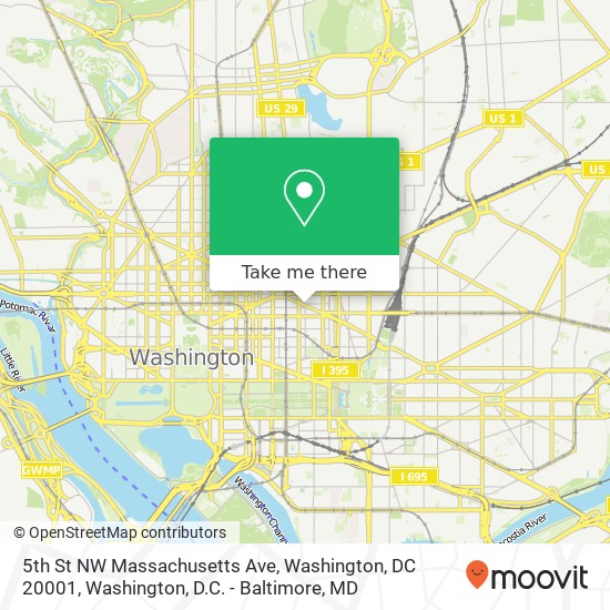 5th St NW Massachusetts Ave, Washington, DC 20001 map