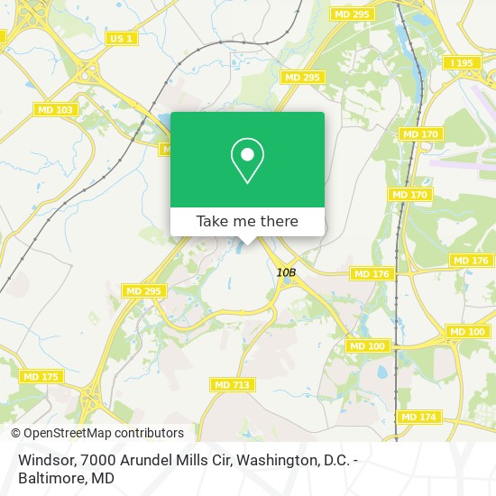 Mapa de Windsor, 7000 Arundel Mills Cir