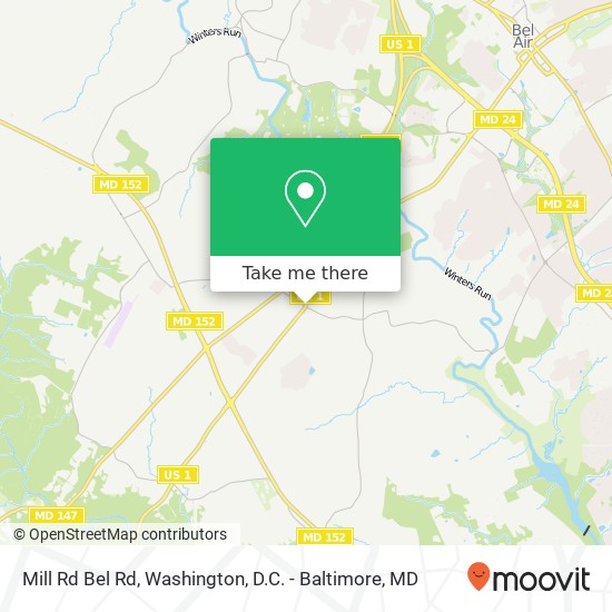 Mill Rd Bel Rd, Bel Air, MD 21014 map