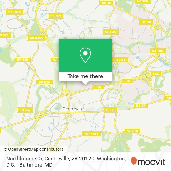 Northbourne Dr, Centreville, VA 20120 map