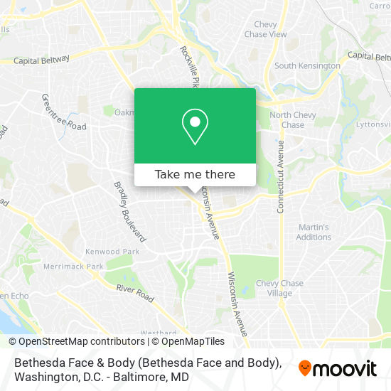 Mapa de Bethesda Face & Body