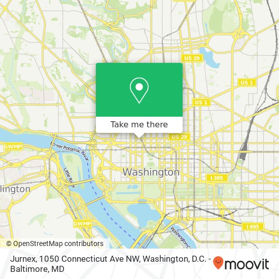 Jurnex, 1050 Connecticut Ave NW map