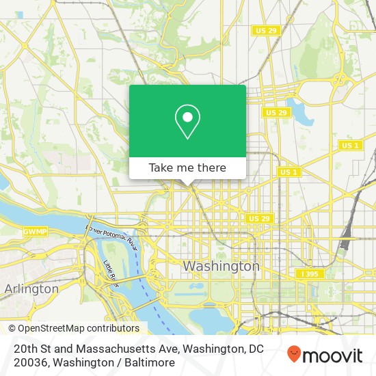20th St and Massachusetts Ave, Washington, DC 20036 map