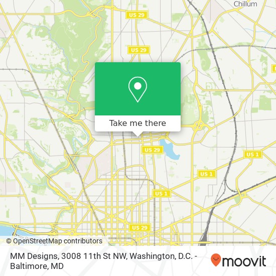 MM Designs, 3008 11th St NW map