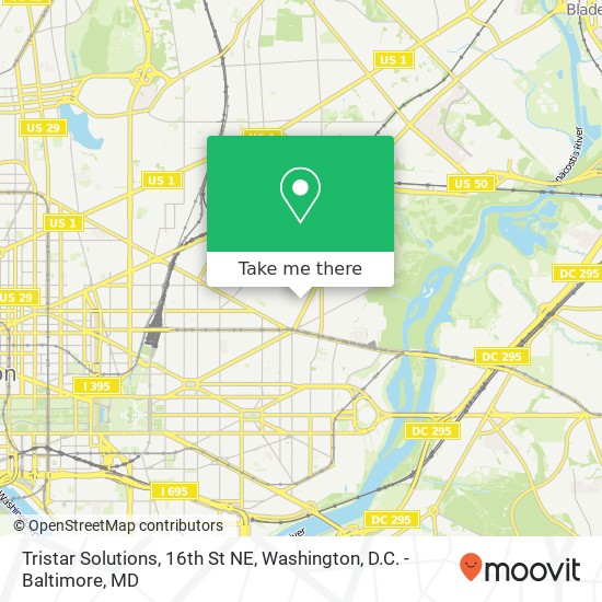 Mapa de Tristar Solutions, 16th St NE