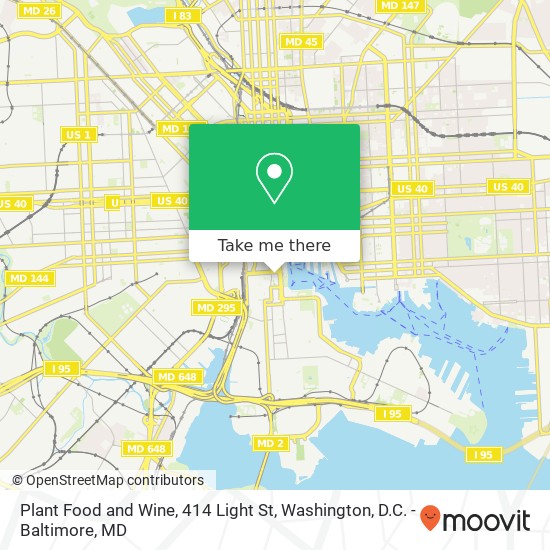 Plant Food and Wine, 414 Light St map