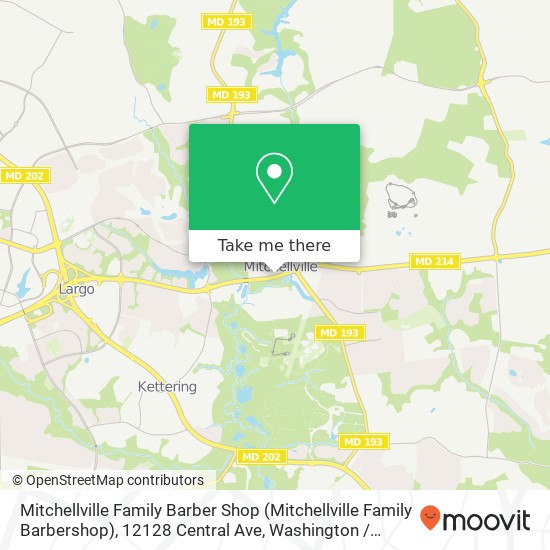 Mapa de Mitchellville Family Barber Shop (Mitchellville Family Barbershop), 12128 Central Ave