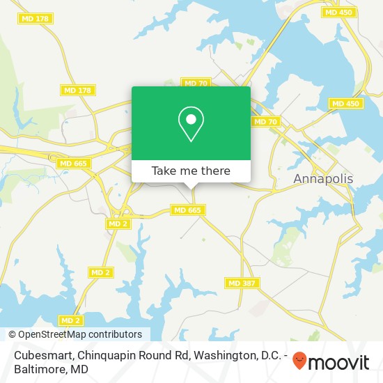 Mapa de Cubesmart, Chinquapin Round Rd