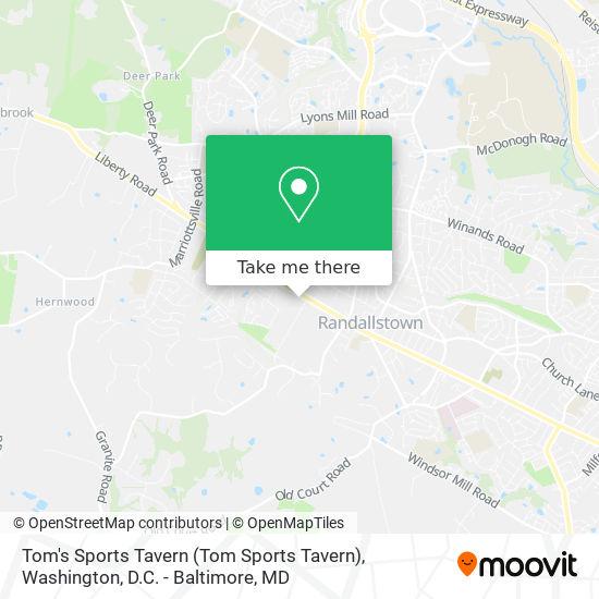 Mapa de Tom's Sports Tavern