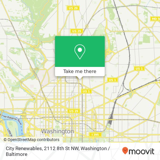 Mapa de City Renewables, 2112 8th St NW