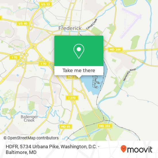 Mapa de HDFR, 5734 Urbana Pike
