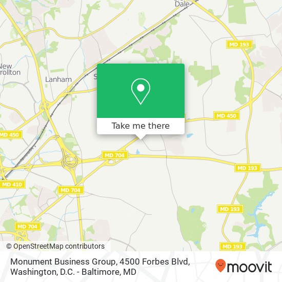 Monument Business Group, 4500 Forbes Blvd map