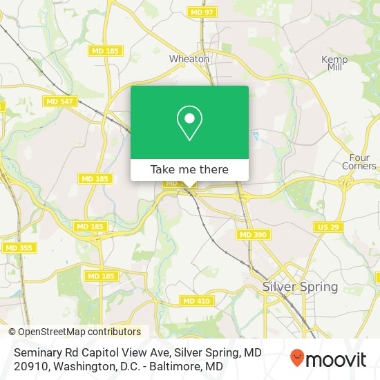 Mapa de Seminary Rd Capitol View Ave, Silver Spring, MD 20910