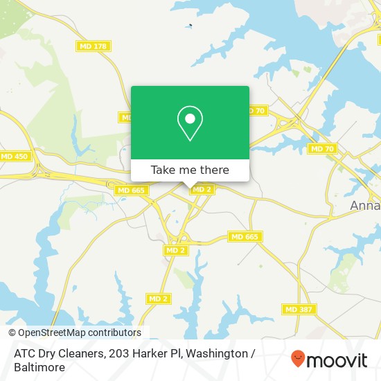 ATC Dry Cleaners, 203 Harker Pl map