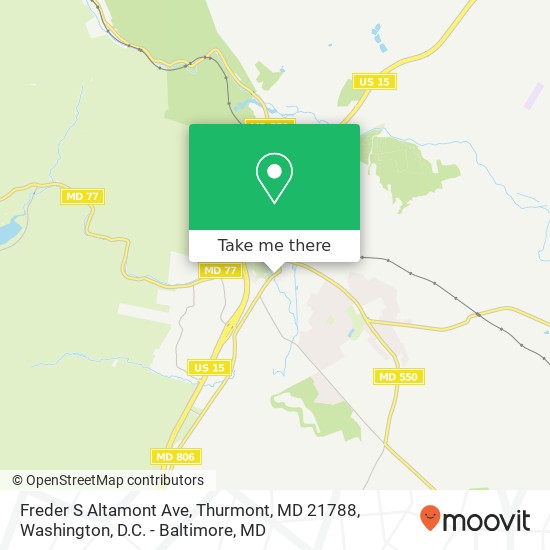 Freder S Altamont Ave, Thurmont, MD 21788 map