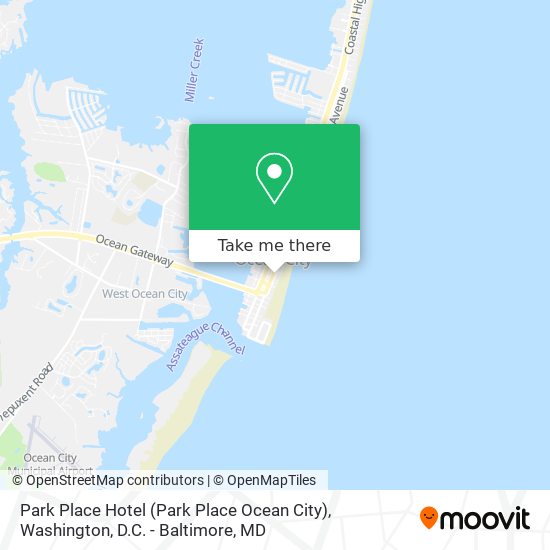 Mapa de Park Place Hotel (Park Place Ocean City)