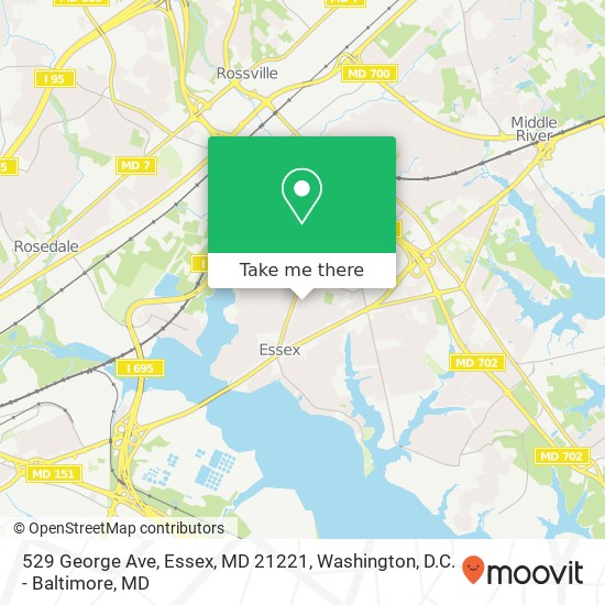 529 George Ave, Essex, MD 21221 map