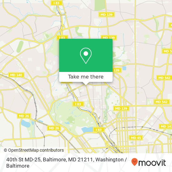 40th St MD-25, Baltimore, MD 21211 map