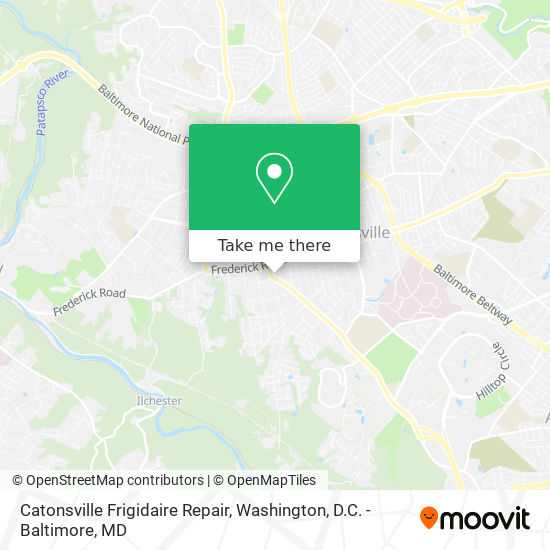 Mapa de Catonsville Frigidaire Repair