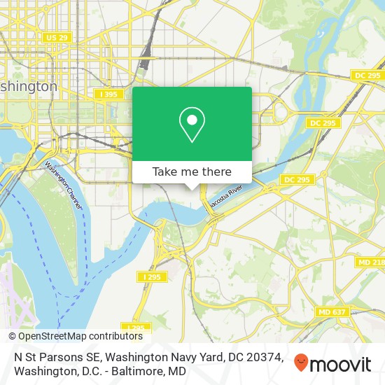 N St Parsons SE, Washington Navy Yard, DC 20374 map