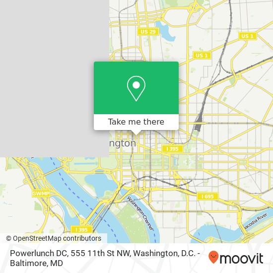 Mapa de Powerlunch DC, 555 11th St NW