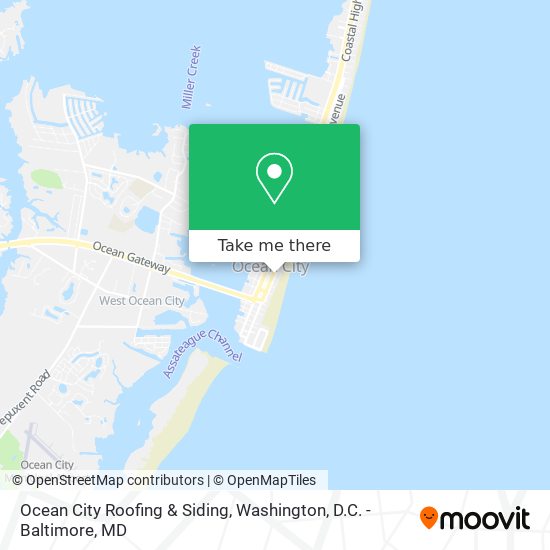 Mapa de Ocean City Roofing & Siding