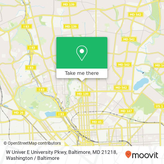 W Univer E University Pkwy, Baltimore, MD 21218 map