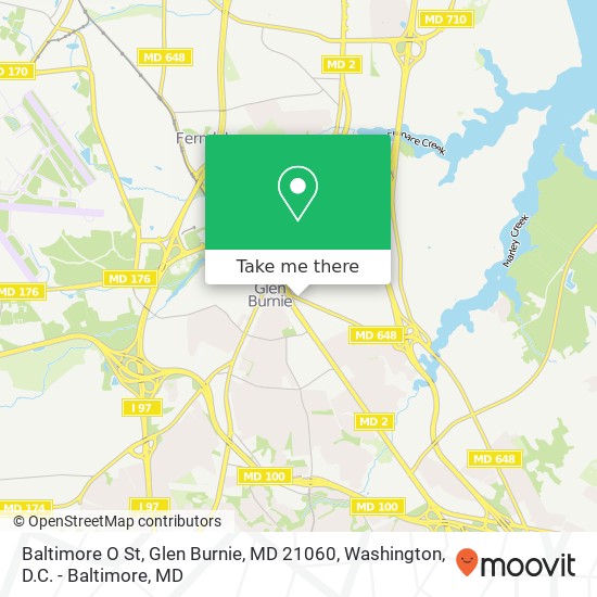 Mapa de Baltimore O St, Glen Burnie, MD 21060