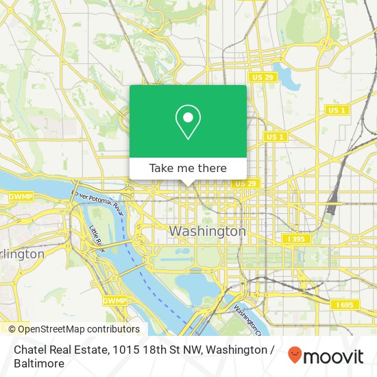 Chatel Real Estate, 1015 18th St NW map