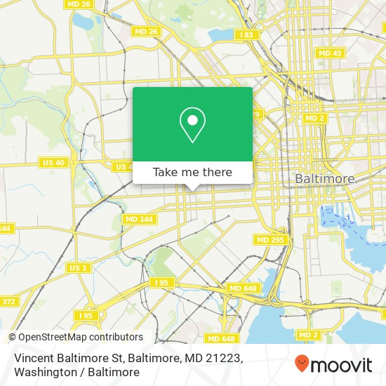 Vincent Baltimore St, Baltimore, MD 21223 map