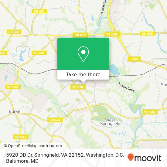 5920 DD Dr, Springfield, VA 22152 map
