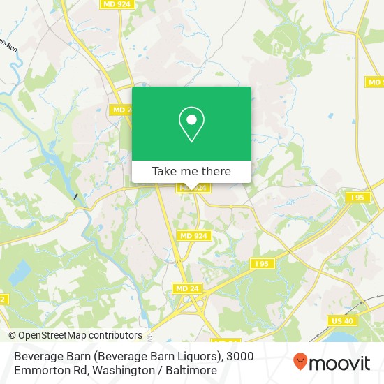 Beverage Barn (Beverage Barn Liquors), 3000 Emmorton Rd map