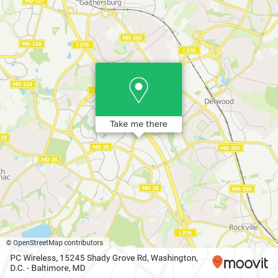 PC Wireless, 15245 Shady Grove Rd map