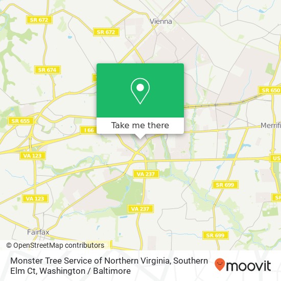Monster Tree Service of Northern Virginia, Southern Elm Ct map