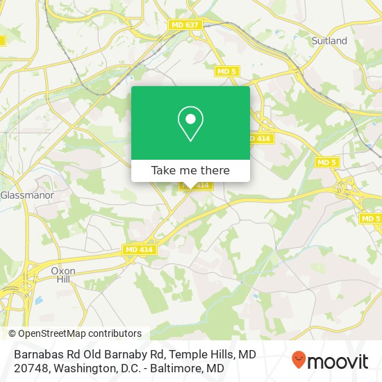 Barnabas Rd Old Barnaby Rd, Temple Hills, MD 20748 map