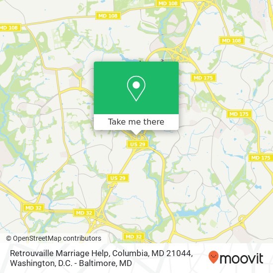 Mapa de Retrouvaille Marriage Help, Columbia, MD 21044
