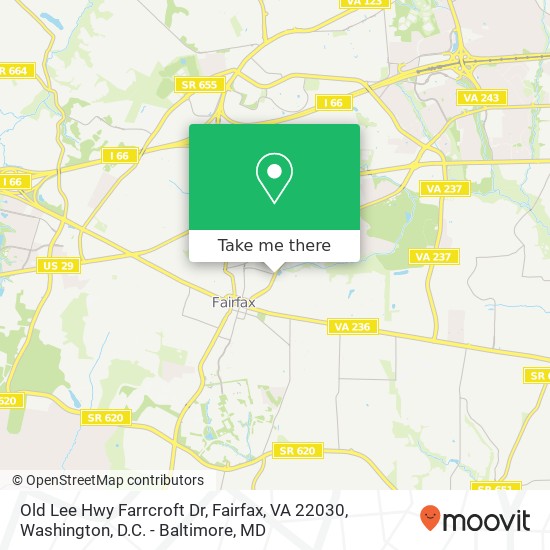 Old Lee Hwy Farrcroft Dr, Fairfax, VA 22030 map