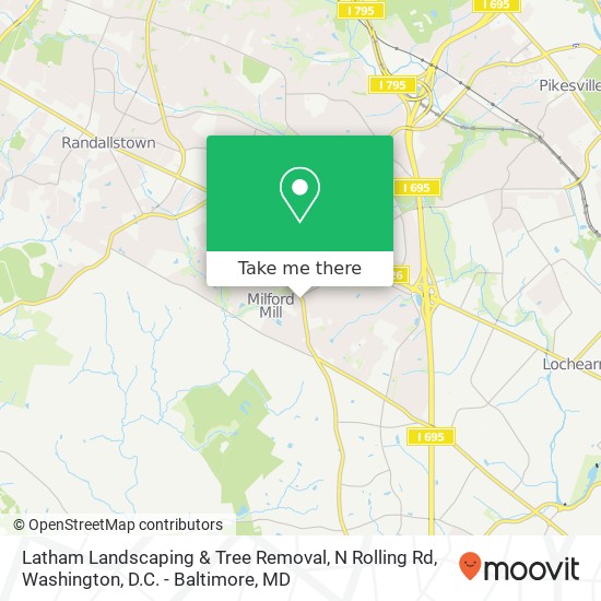 Latham Landscaping & Tree Removal, N Rolling Rd map