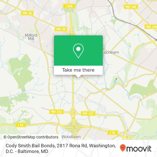 Cody Smith Bail Bonds, 2817 Rona Rd map