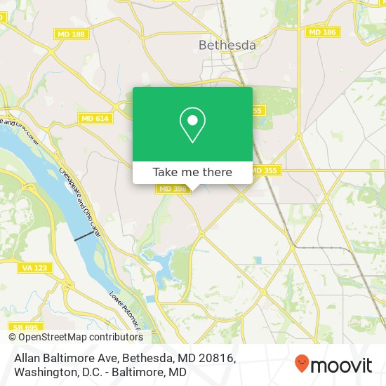 Mapa de Allan Baltimore Ave, Bethesda, MD 20816