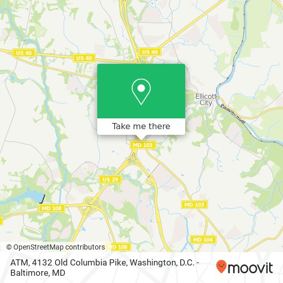 ATM, 4132 Old Columbia Pike map
