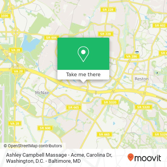 Ashley Campbell Massage - Acme, Carolina Dr map