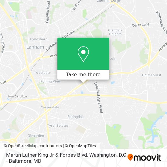 Martin Luther King Jr & Forbes Blvd map