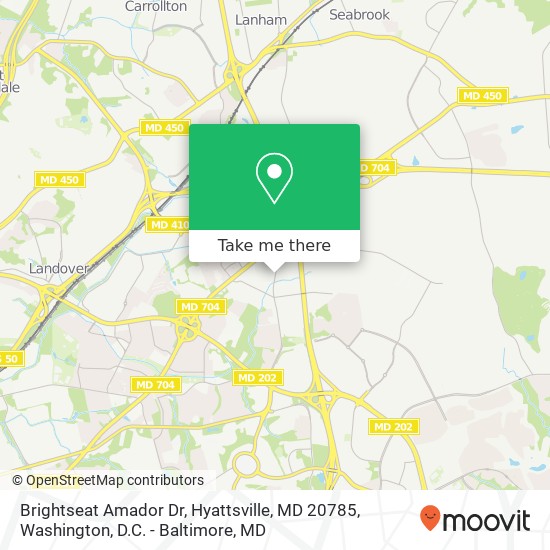 Brightseat Amador Dr, Hyattsville, MD 20785 map