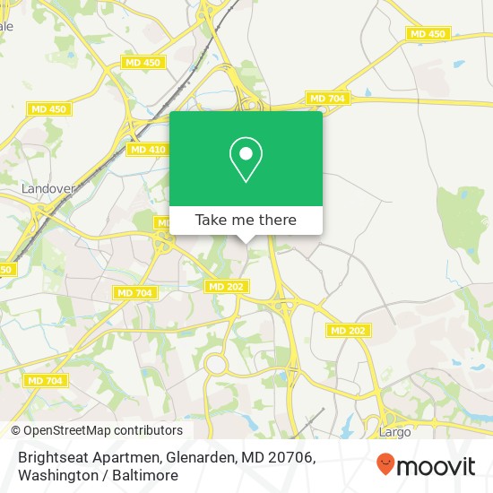 Mapa de Brightseat Apartmen, Glenarden, MD 20706