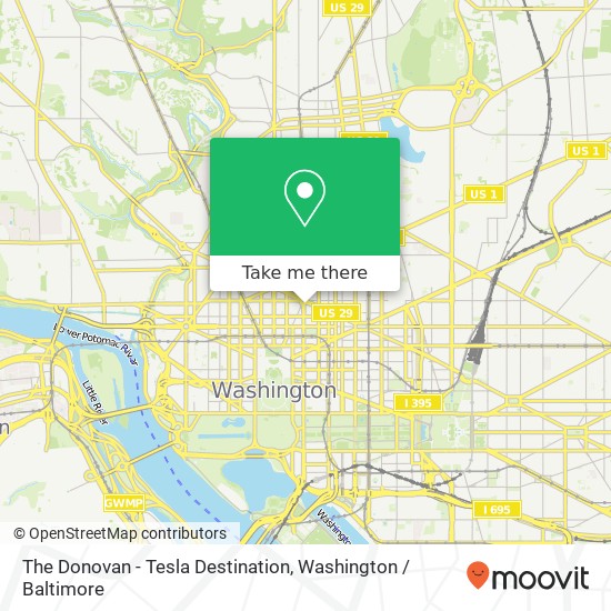 The Donovan - Tesla Destination map